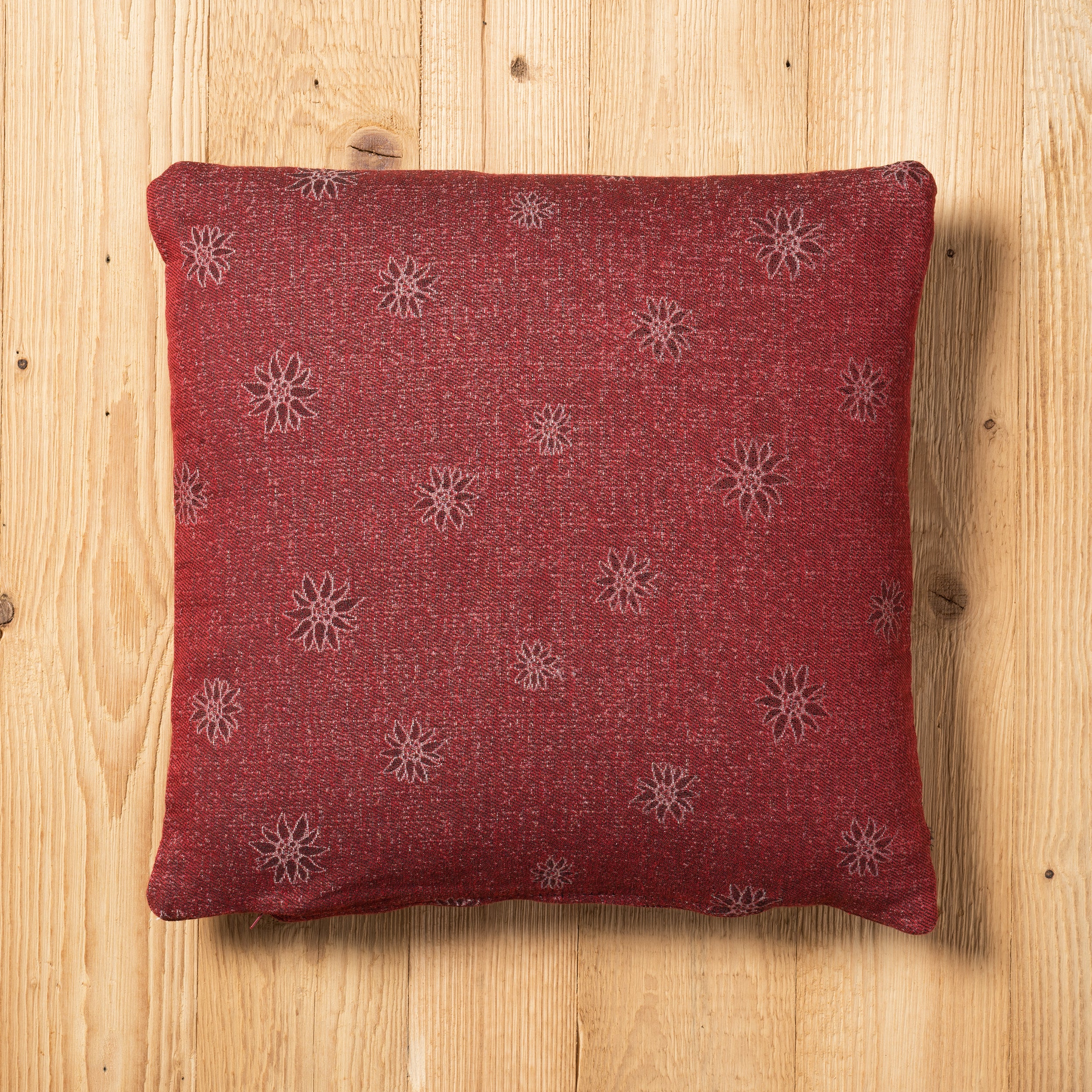 Fodera cuscino Alpiflora double-face misura 45 x 45 cm colore rosso retro