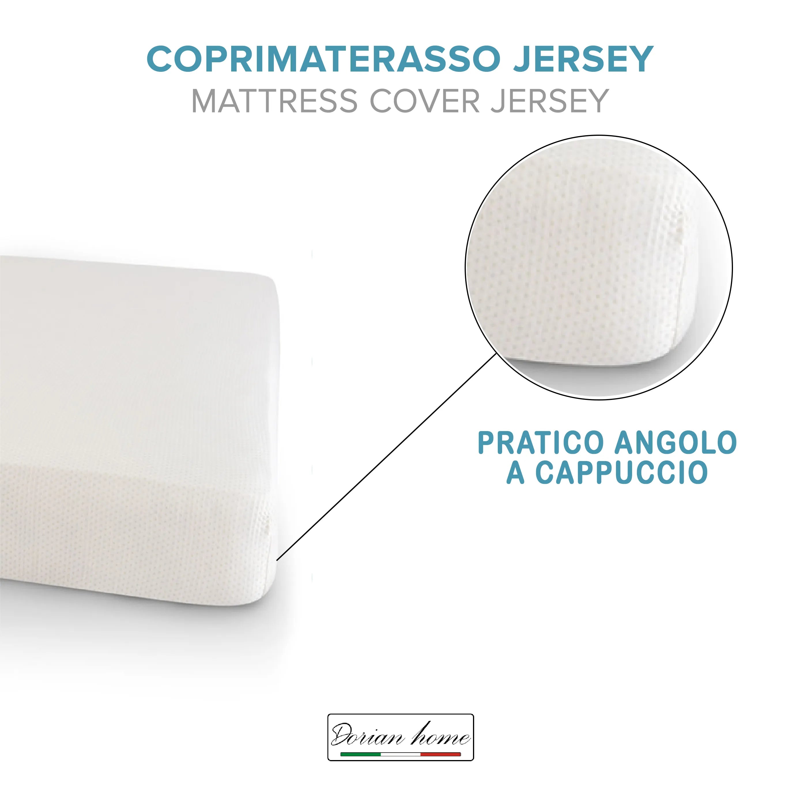 Coprimaterasso Jersey protective impermeabile, dorian home - Home Loves