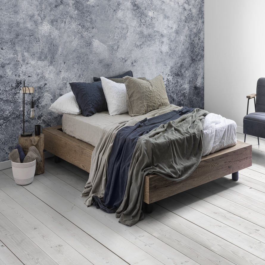 Sacco copripiumino in lino stone-washed effetto no stiro, loft 49