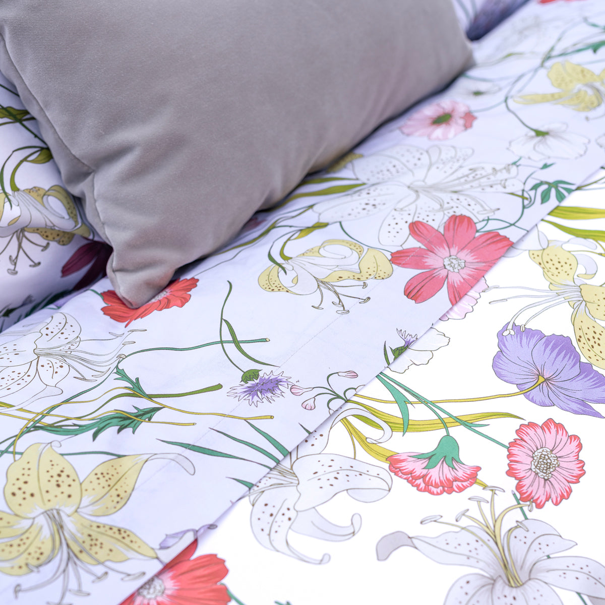 Parure Copripiumino Matrimoniale Primavera dettaglio fantasia