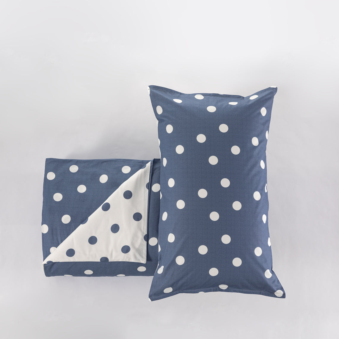 Parure Copripiumino Milk Pois colore blu