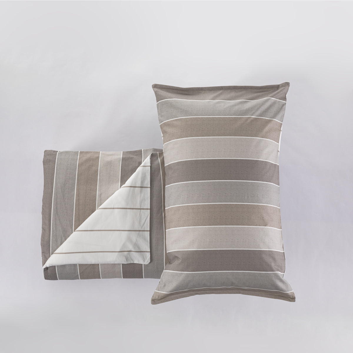Parure Copripiumino Milk Righe colore stone