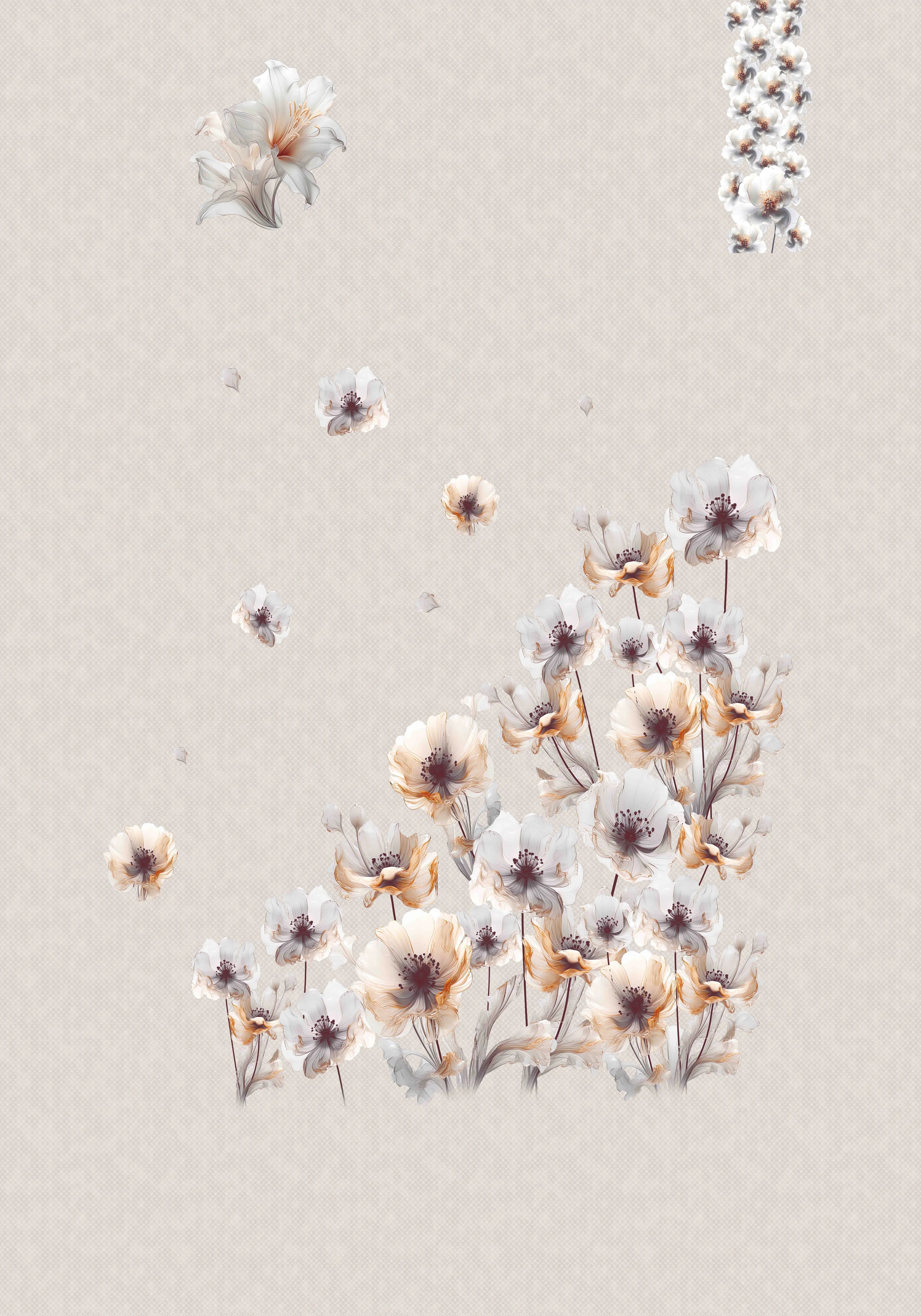 Parure Copripiumino Stampa Digitale Flower-Power Fiori di Luce dettagli fantasia