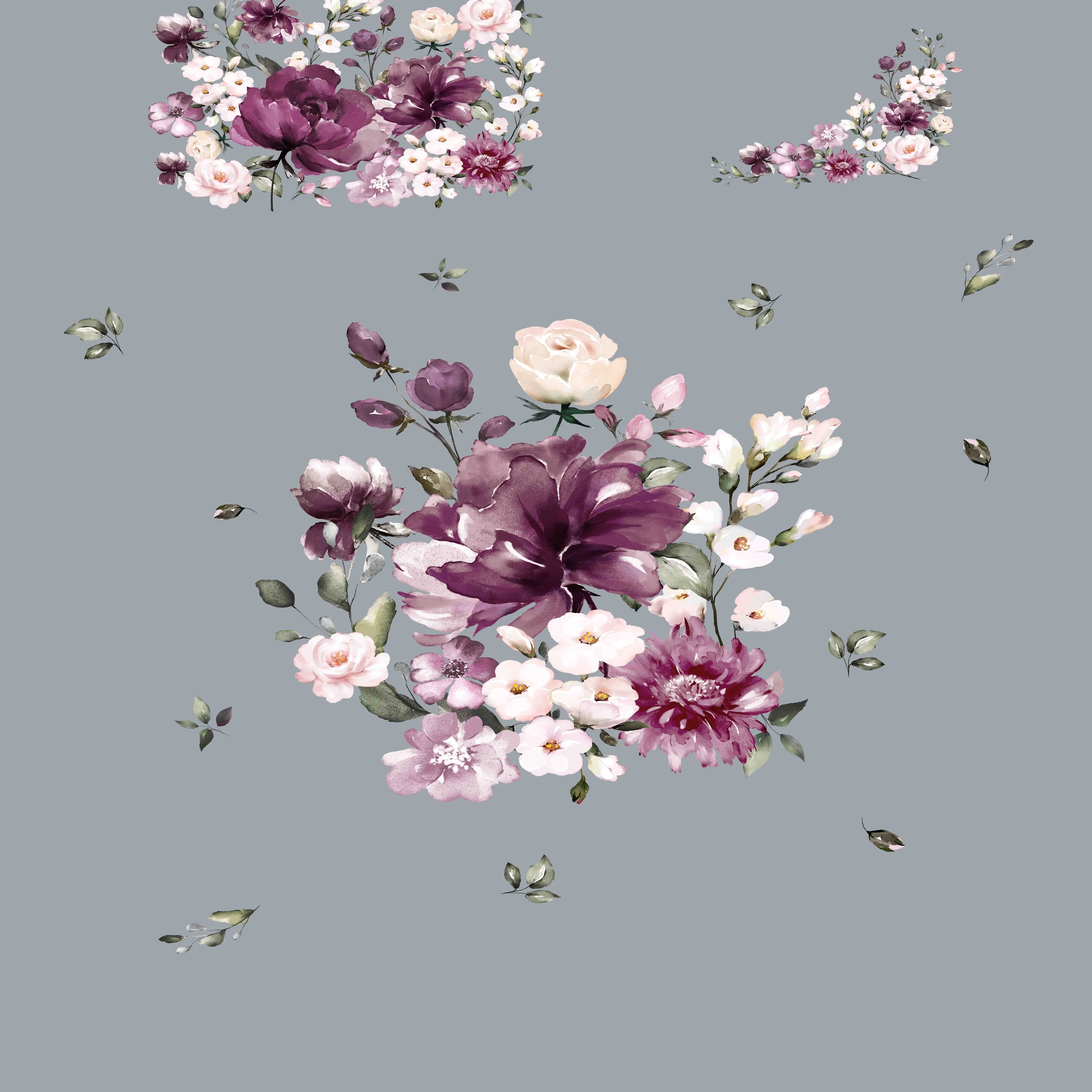 Parure Copripiumino Stampa Digitale Flower-Power Peonia Regale dettaglio fantasia