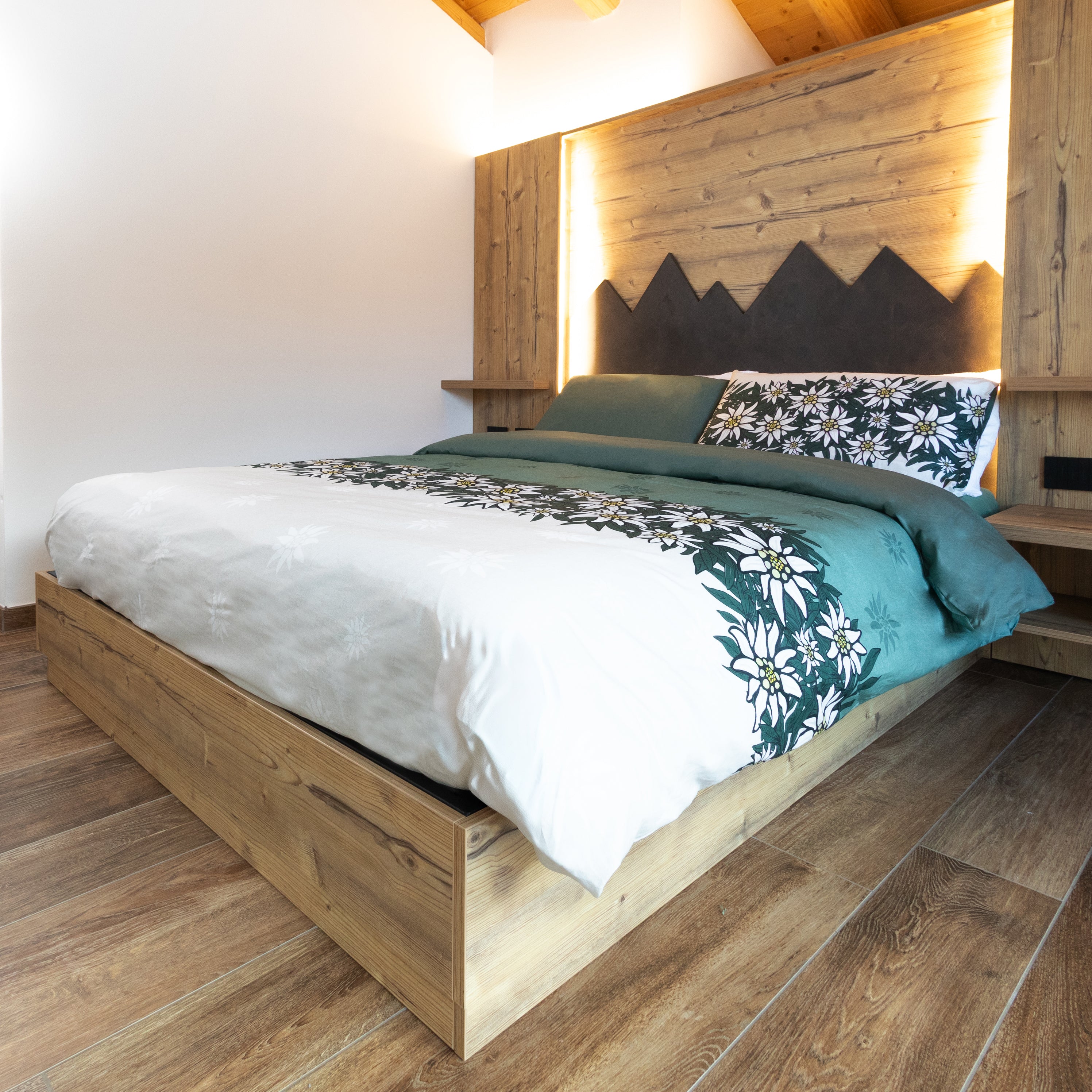 Parure copripiumino Alpiflora in 100% cotone Daunex