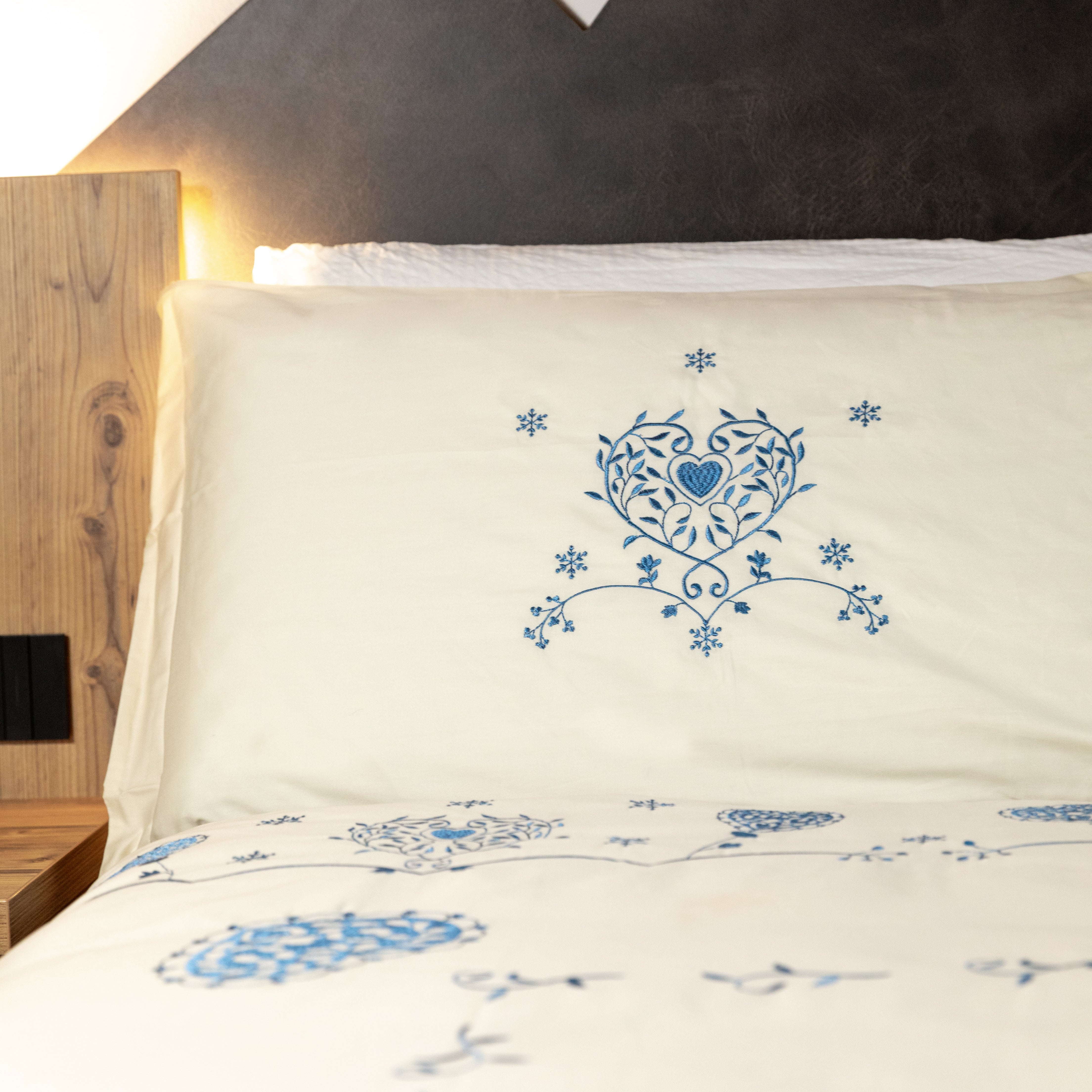 Parure copripiumino Daunex chalet St.marcel dettaglio federa frontale