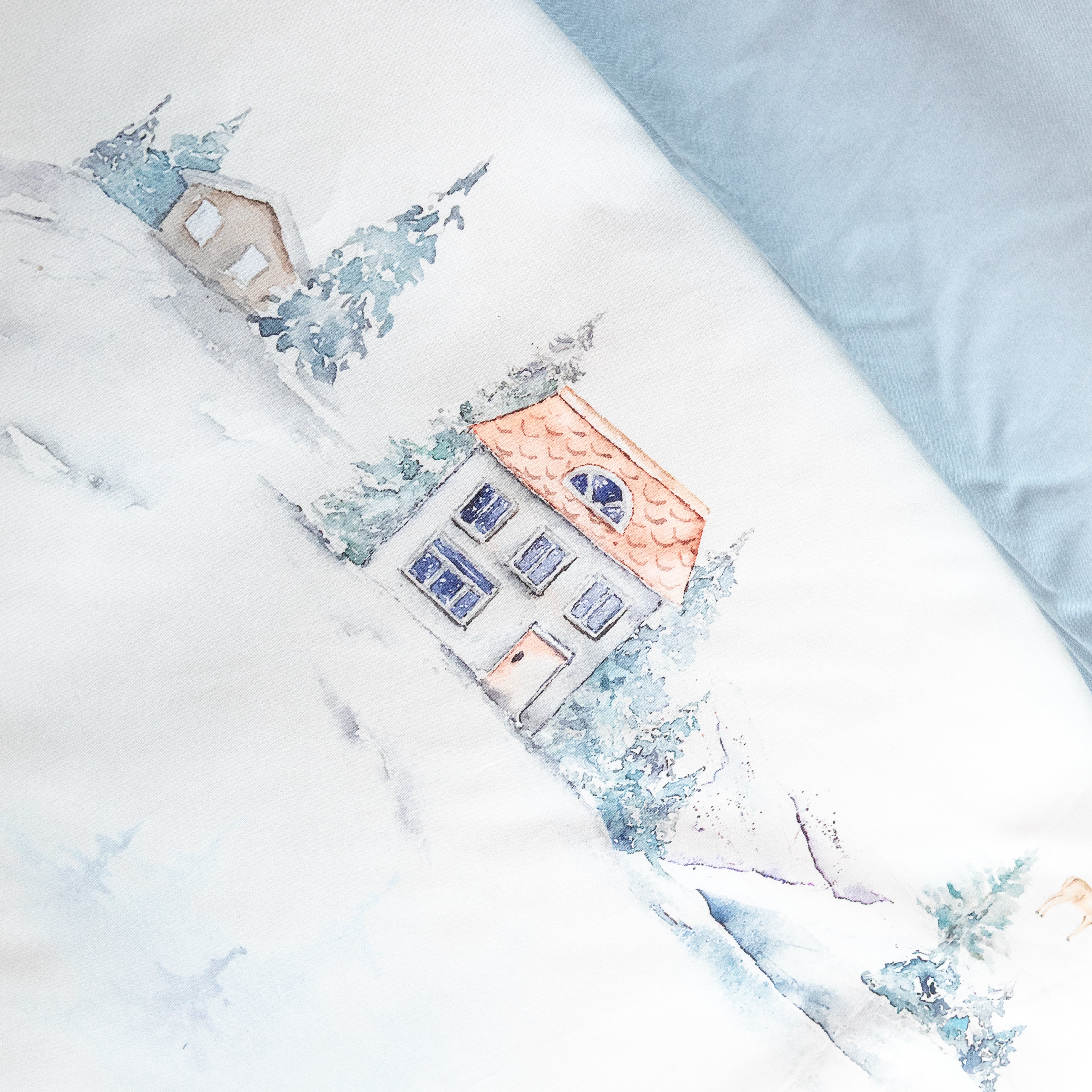 Parure copripiumino Norvegia in 100% cotone Daunex dettaglio tessuto