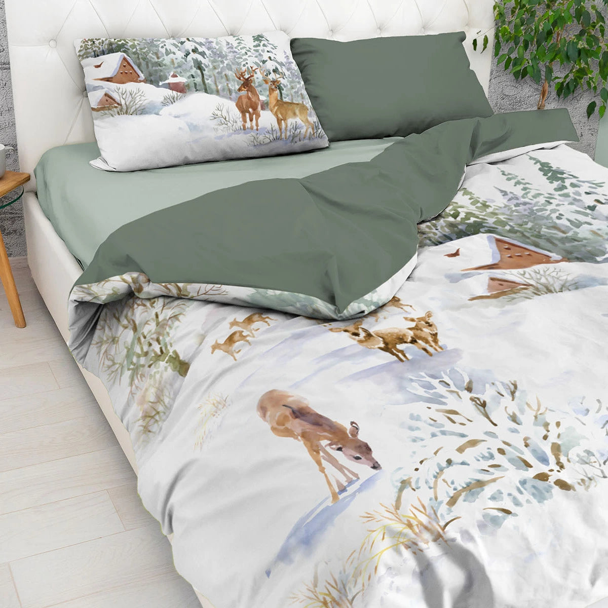 Parure copripiumino White Mountain in 100% cotone Daunex