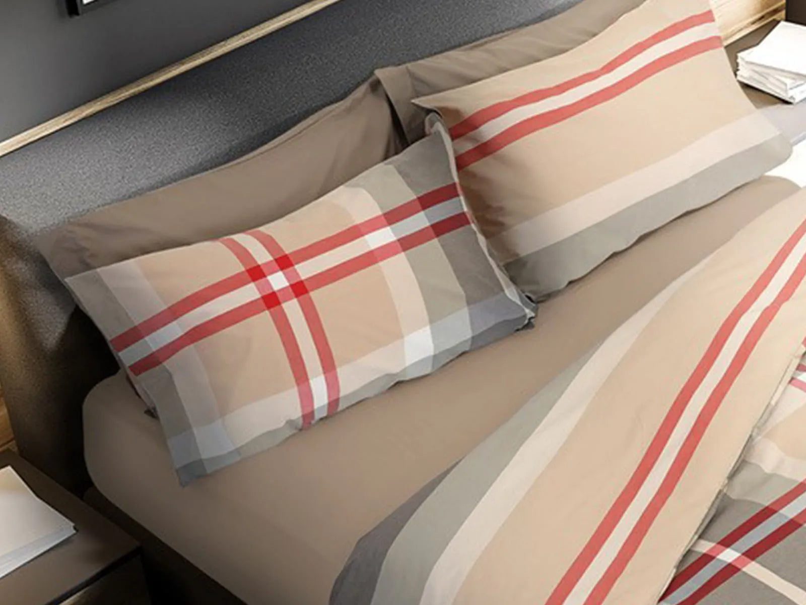 Parure copripiumino double face 100% cotone Daunex, Bolton - Home Loves