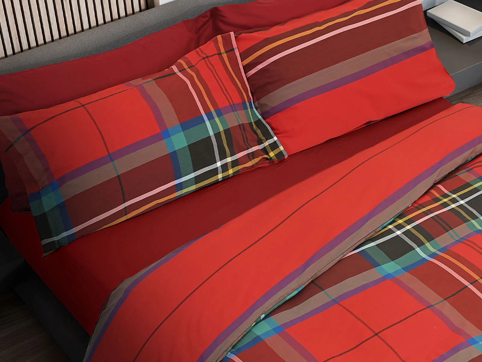 Parure copripiumino double face 100% cotone Daunex, Canterbury - Home Loves