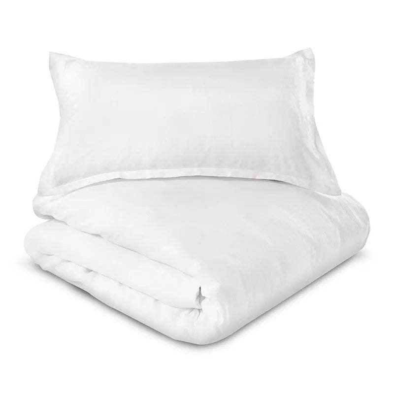 Parure copripiumino fazzini matrimoniale 100% lino, Soffio - Home Loves