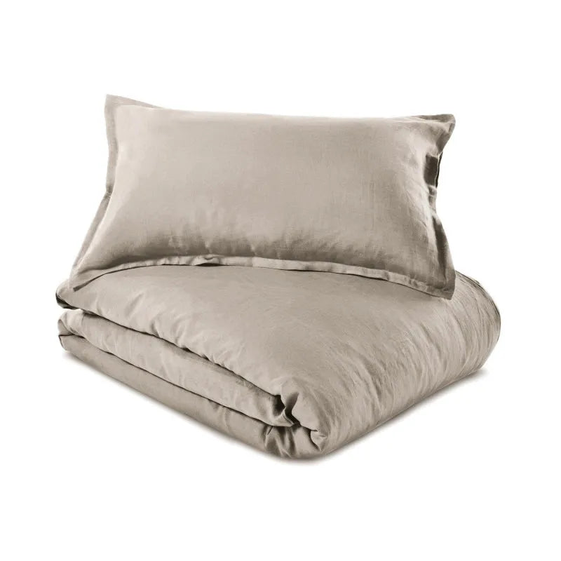 Parure copripiumino fazzini matrimoniale 100% lino, Soffio - Home Loves