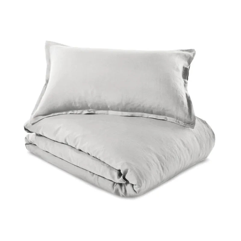 Parure copripiumino fazzini matrimoniale 100% lino, Soffio - Home Loves