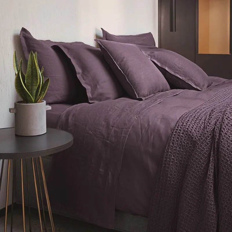 Parure copripiumino fazzini matrimoniale 100% lino, Soffio - Home Loves