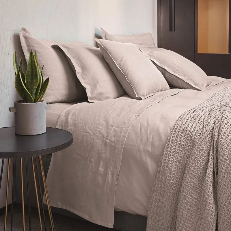 Parure copripiumino fazzini matrimoniale 100% lino, Soffio - Home Loves