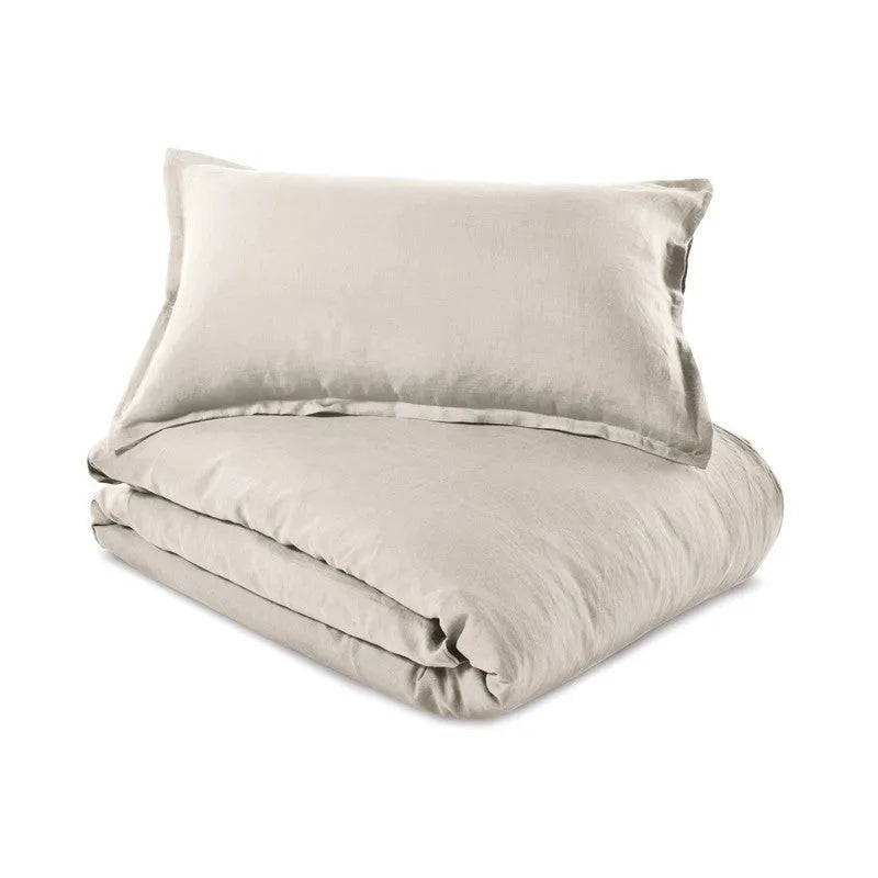 Parure copripiumino fazzini matrimoniale 100% lino, Soffio - Home Loves