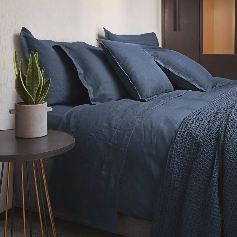 Parure copripiumino fazzini matrimoniale 100% lino, Soffio - Home Loves