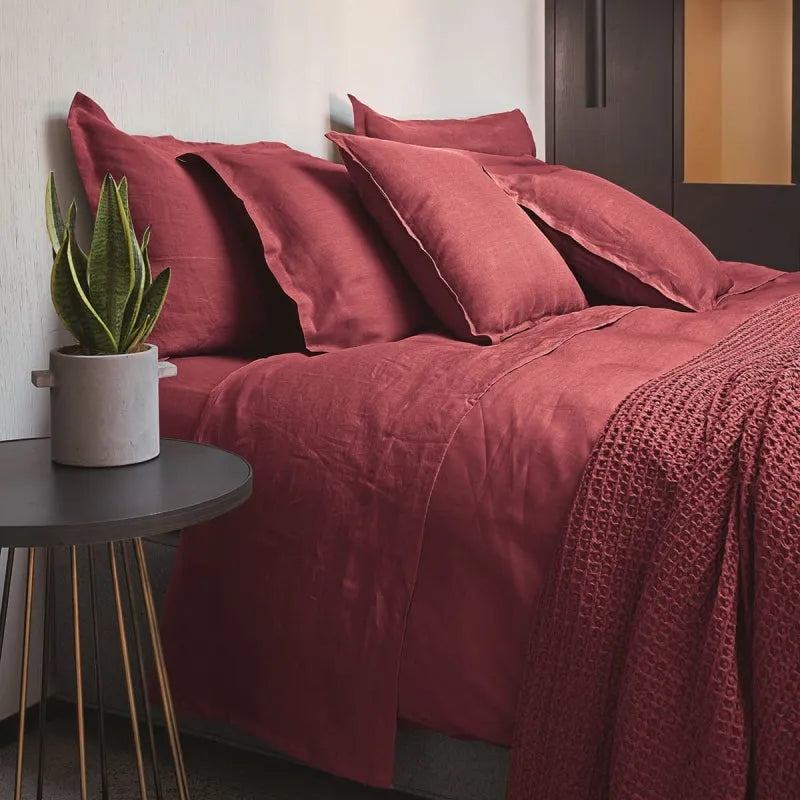 Parure copripiumino fazzini matrimoniale 100% lino, Soffio - Home Loves