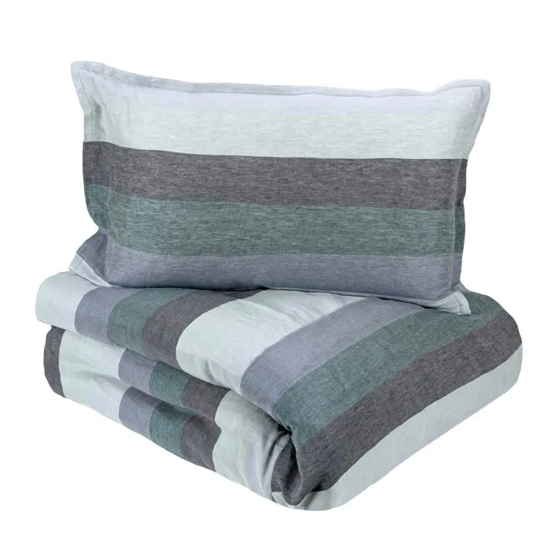 Parure copripiumino fazzini matrimoniale in lino-cotone, Gradazioni - Home Loves