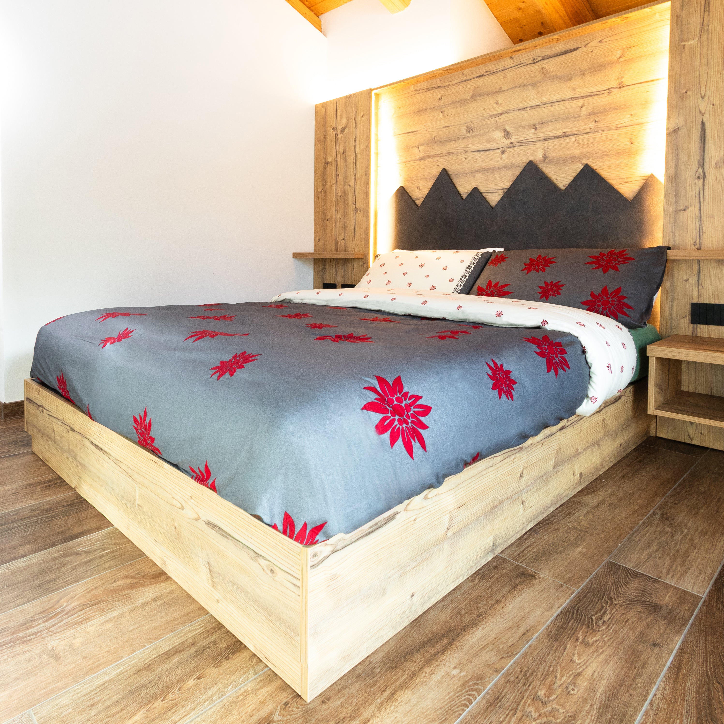 Parure copripiumino in puro cotone Daunex, Braies colore antracite