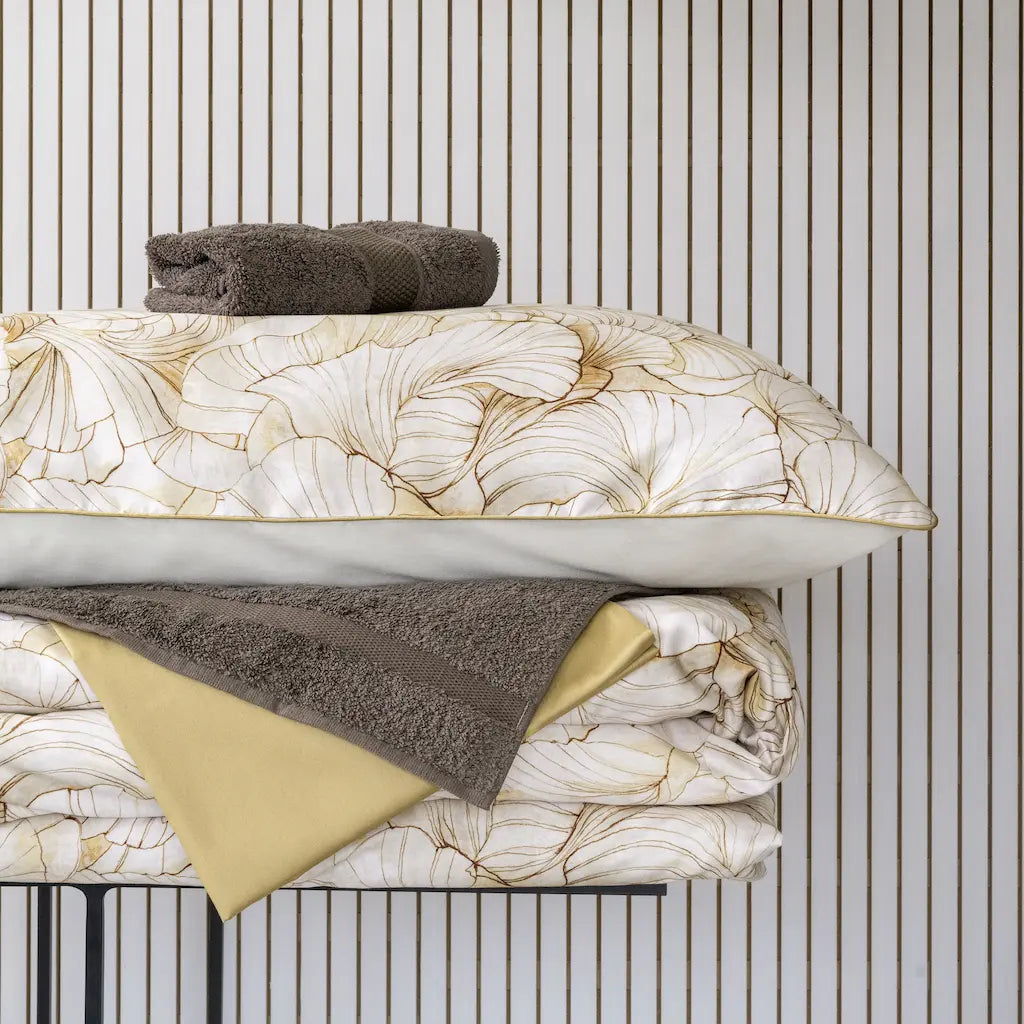 Parure copripiumino in raso di cotone con stampa digitale Afrodite