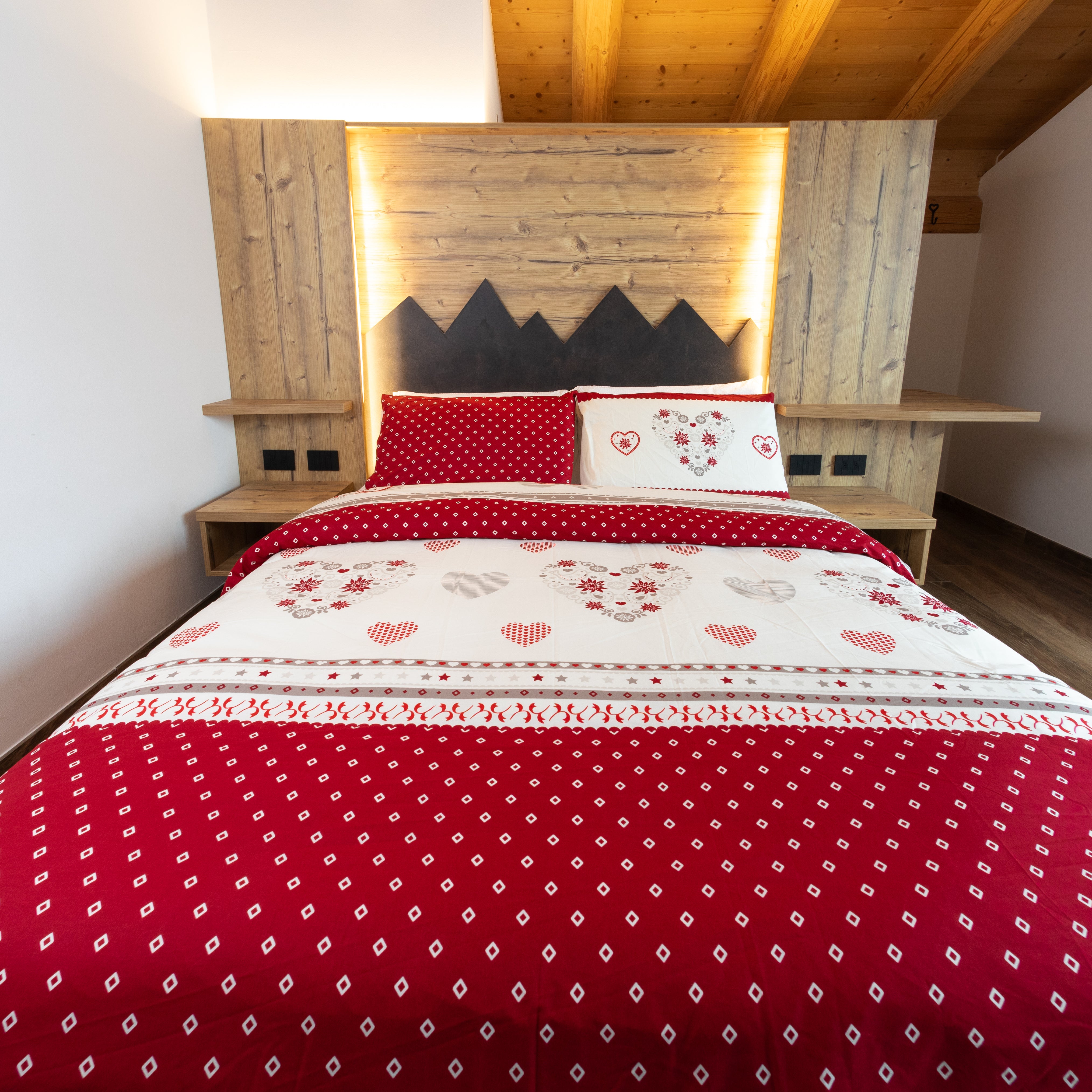 Parure copripiumino infinity in puro cotone Daunex, Chambery letto frontale