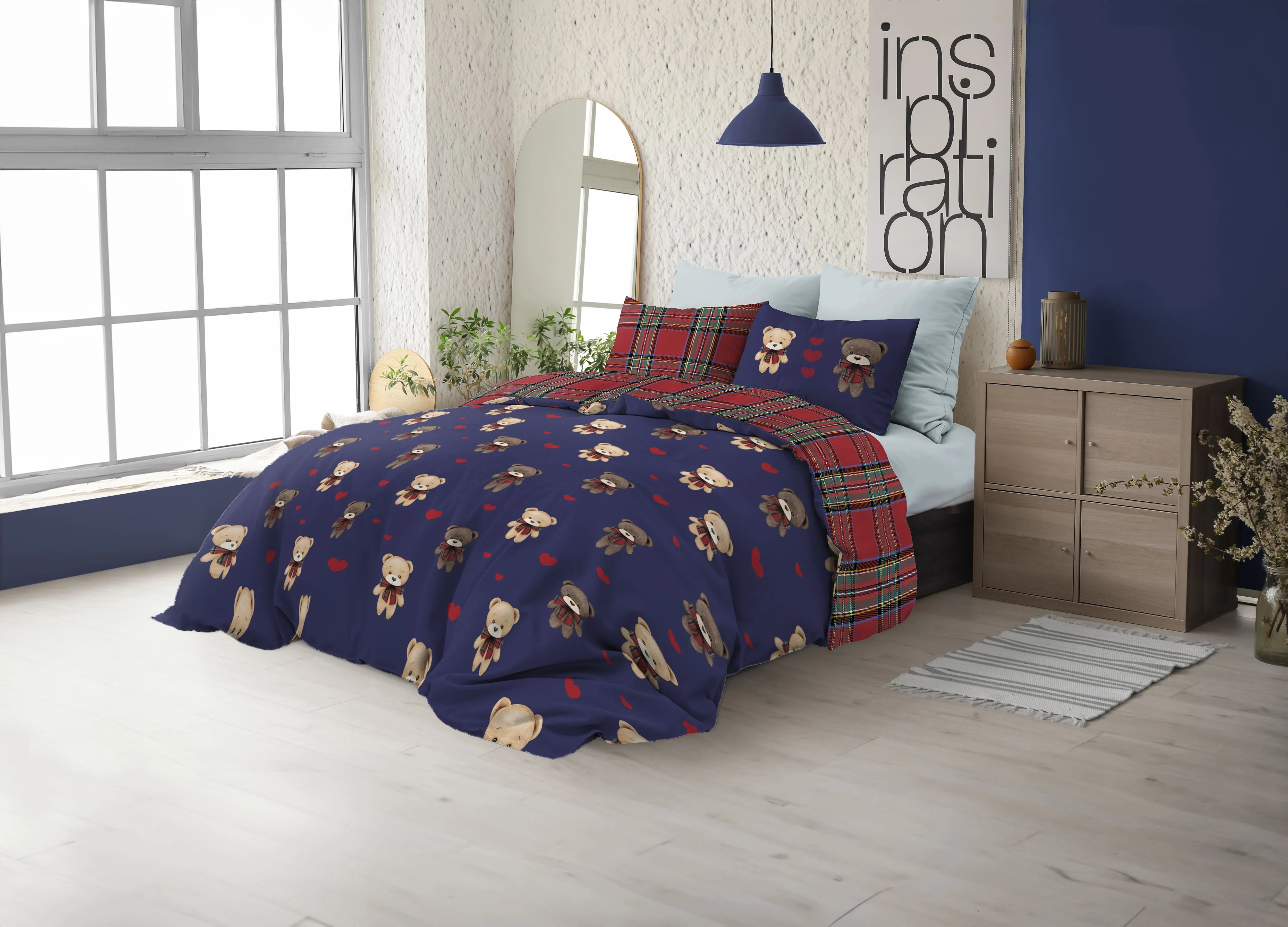 Parure copripiumino infinity in puro cotone Daunex, Orsacchiotti - Home Loves