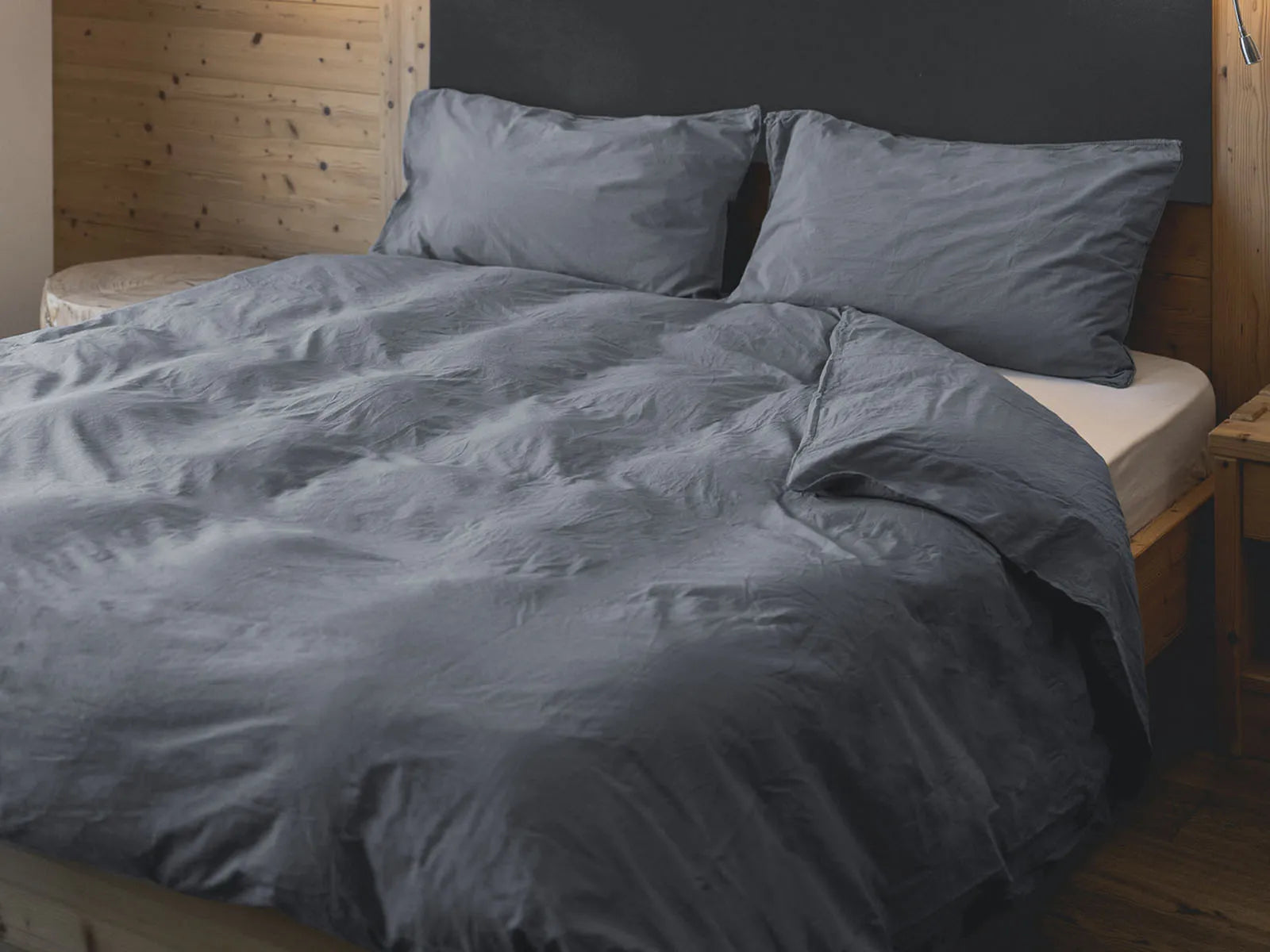 Parure copripiumino no stiro Fresh cotton stone wash Daunex - Home Loves