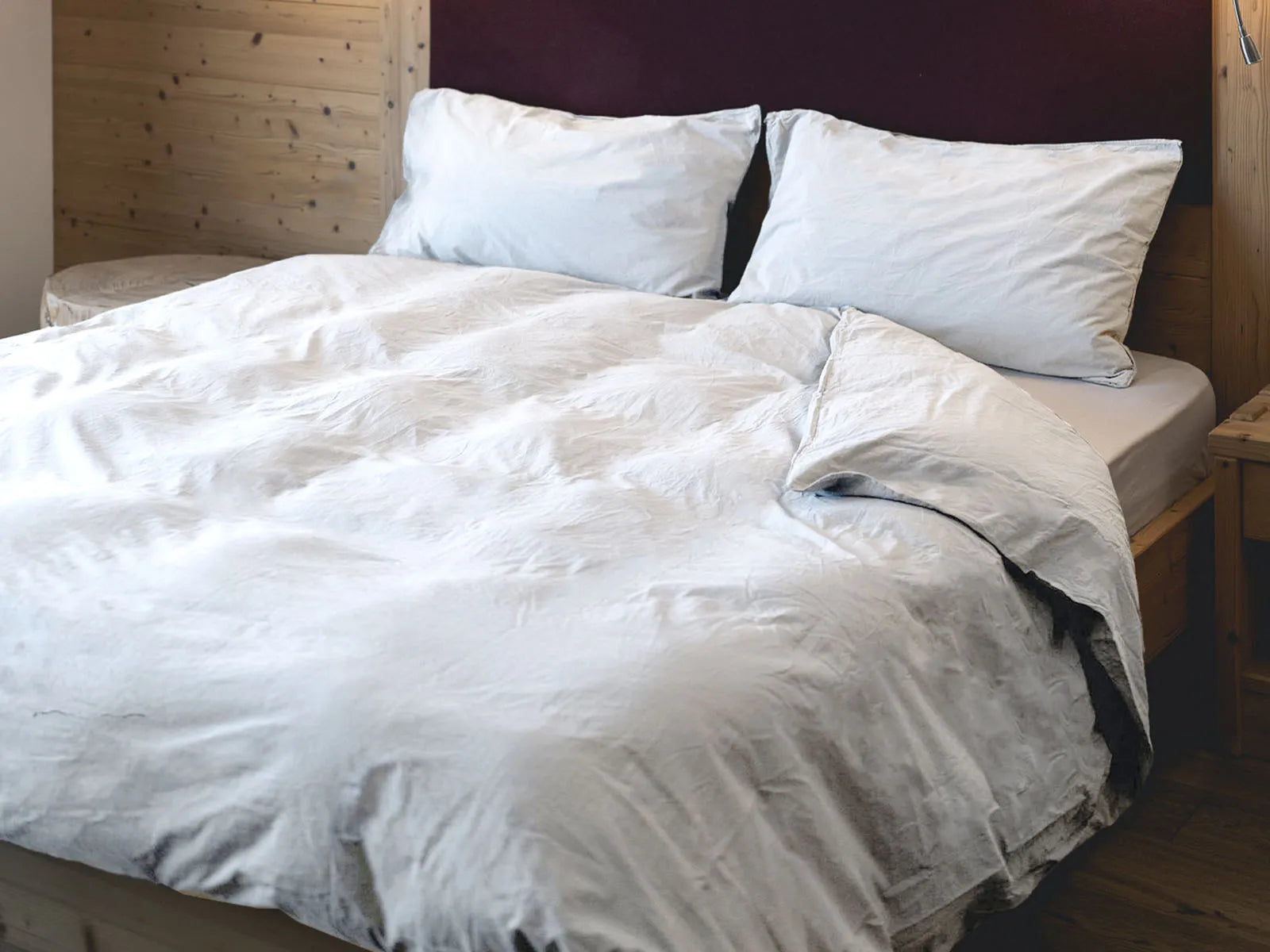 Parure copripiumino no stiro Fresh cotton stone wash Daunex - Home Loves