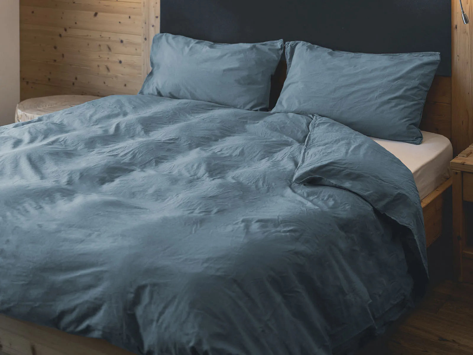 Parure copripiumino no stiro Fresh cotton stone wash Daunex - Home Loves