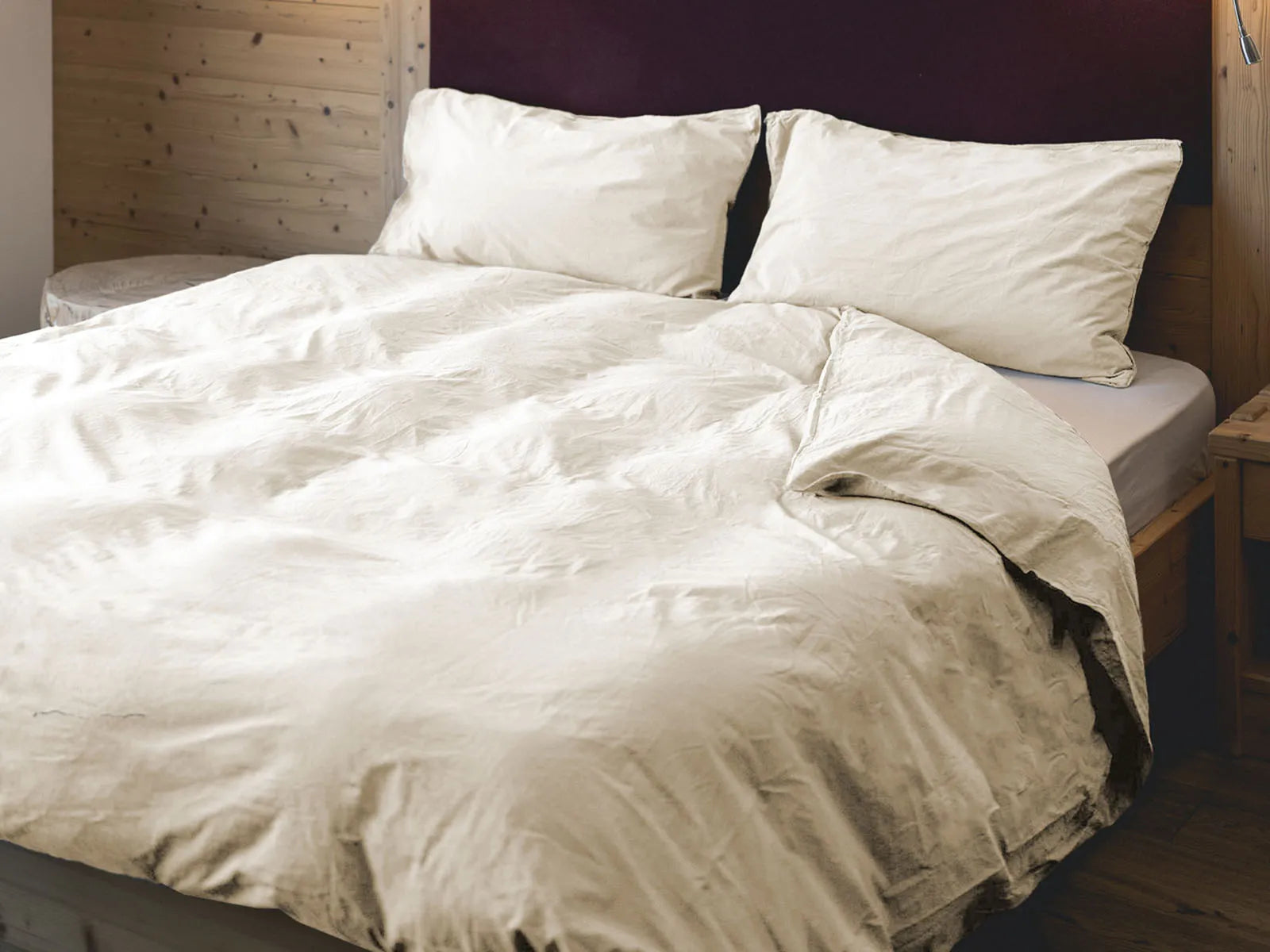 Parure copripiumino no stiro Fresh cotton stone wash Daunex - Home Loves