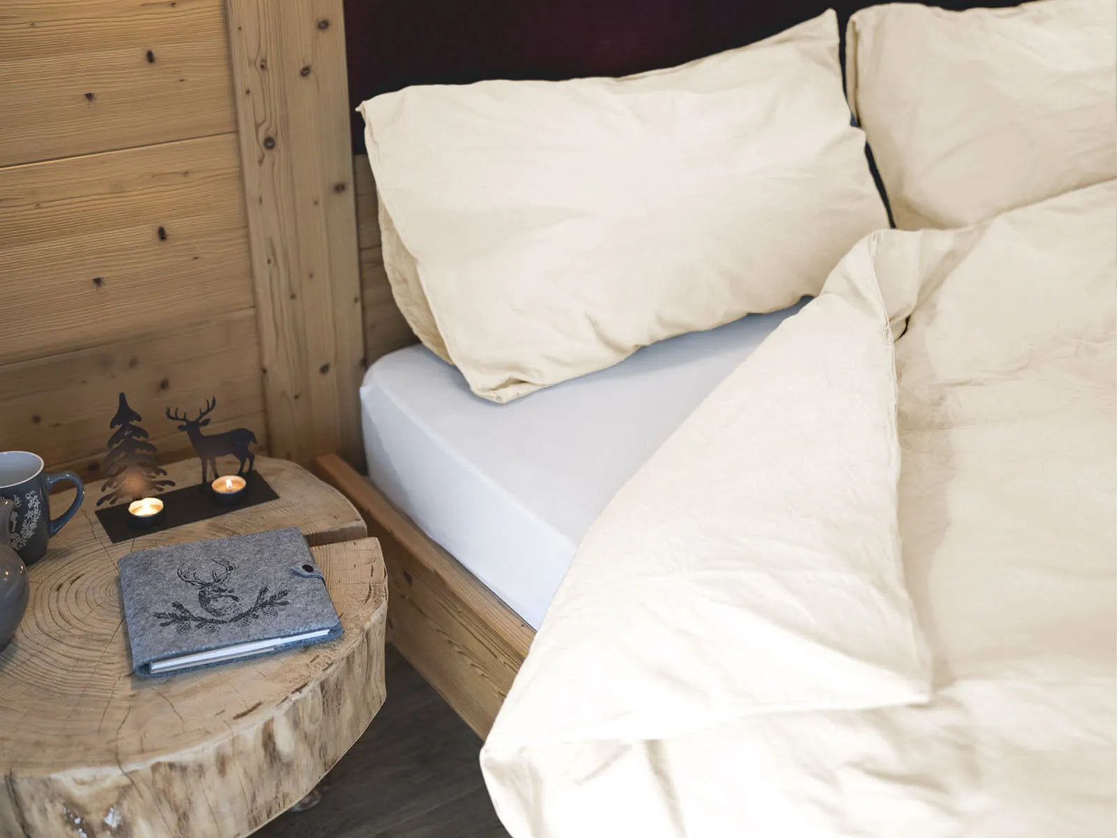 Parure copripiumino no stiro Fresh cotton stone wash Daunex - Home Loves