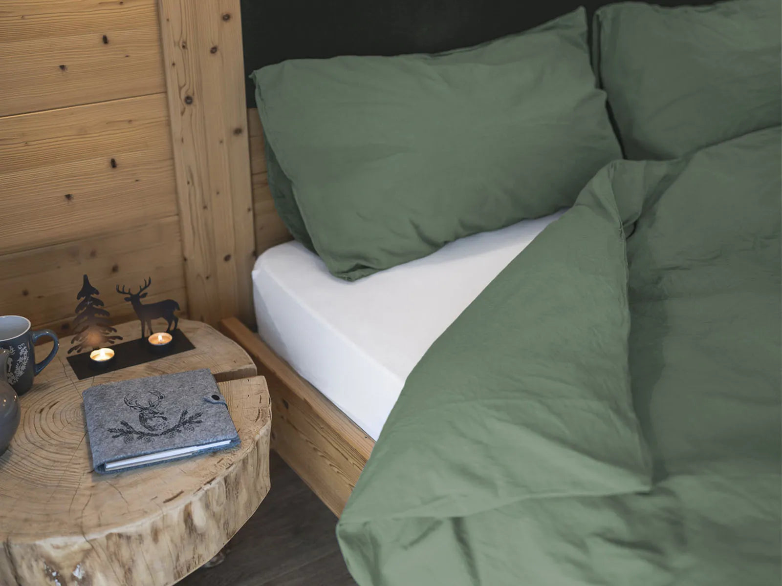 Parure copripiumino no stiro Fresh cotton stone wash Daunex - Home Loves