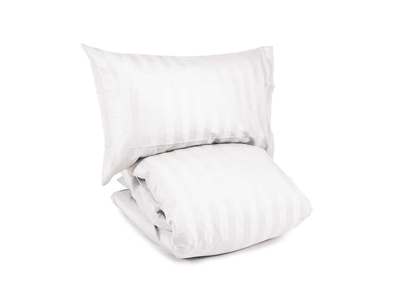 Parure copripiumino Riga hotelier daunex 100% raso di cotone colore bianco - Home Loves