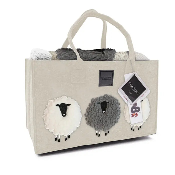 Plaid Friend Tre Pecorelle morbido e divertente per la tua casa con busta