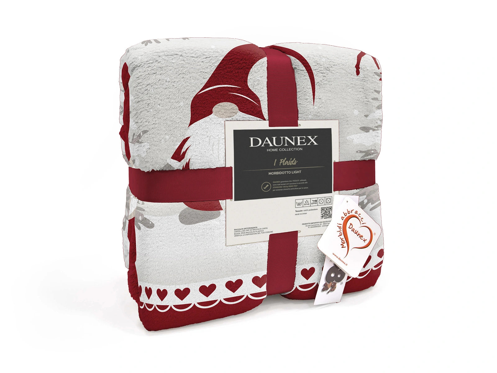 Plaid Morbidotto Light Fiaba dettaglio tessuto colore bordeaux