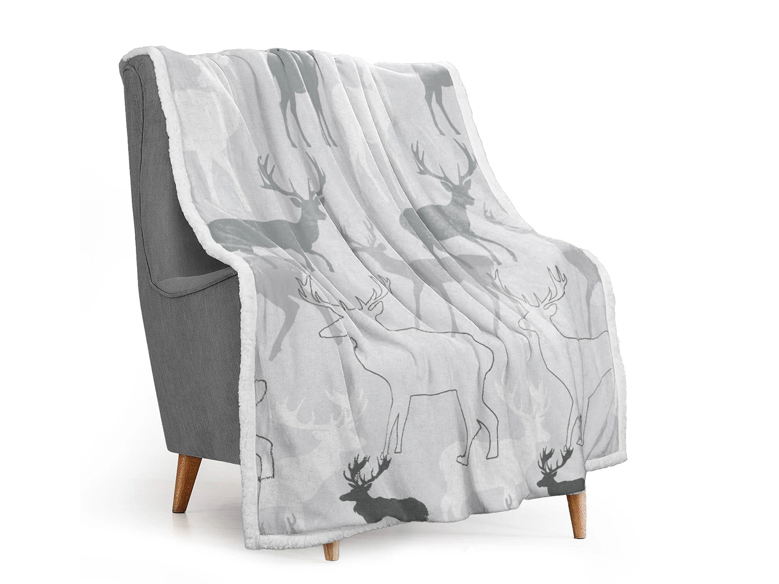 Plaid Morbidotto Light Rocher ambientata colore grigio