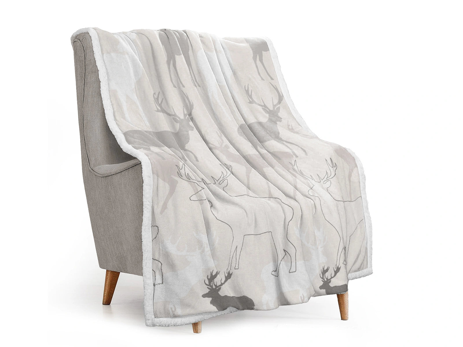 Plaid Morbidotto Light Rocher ambientata colore tortora
