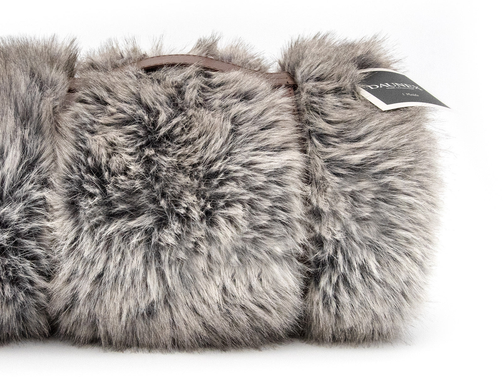 Plaid e coperta effetto pelliccia Daunex Fur Deluxe colore antracite dettaglio