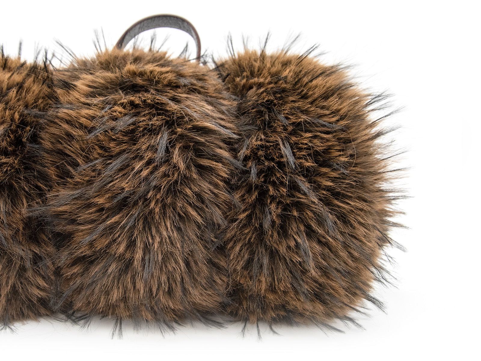 Plaid e coperta effetto pelliccia Daunex Fur Deluxe colore marrone dettaglio
