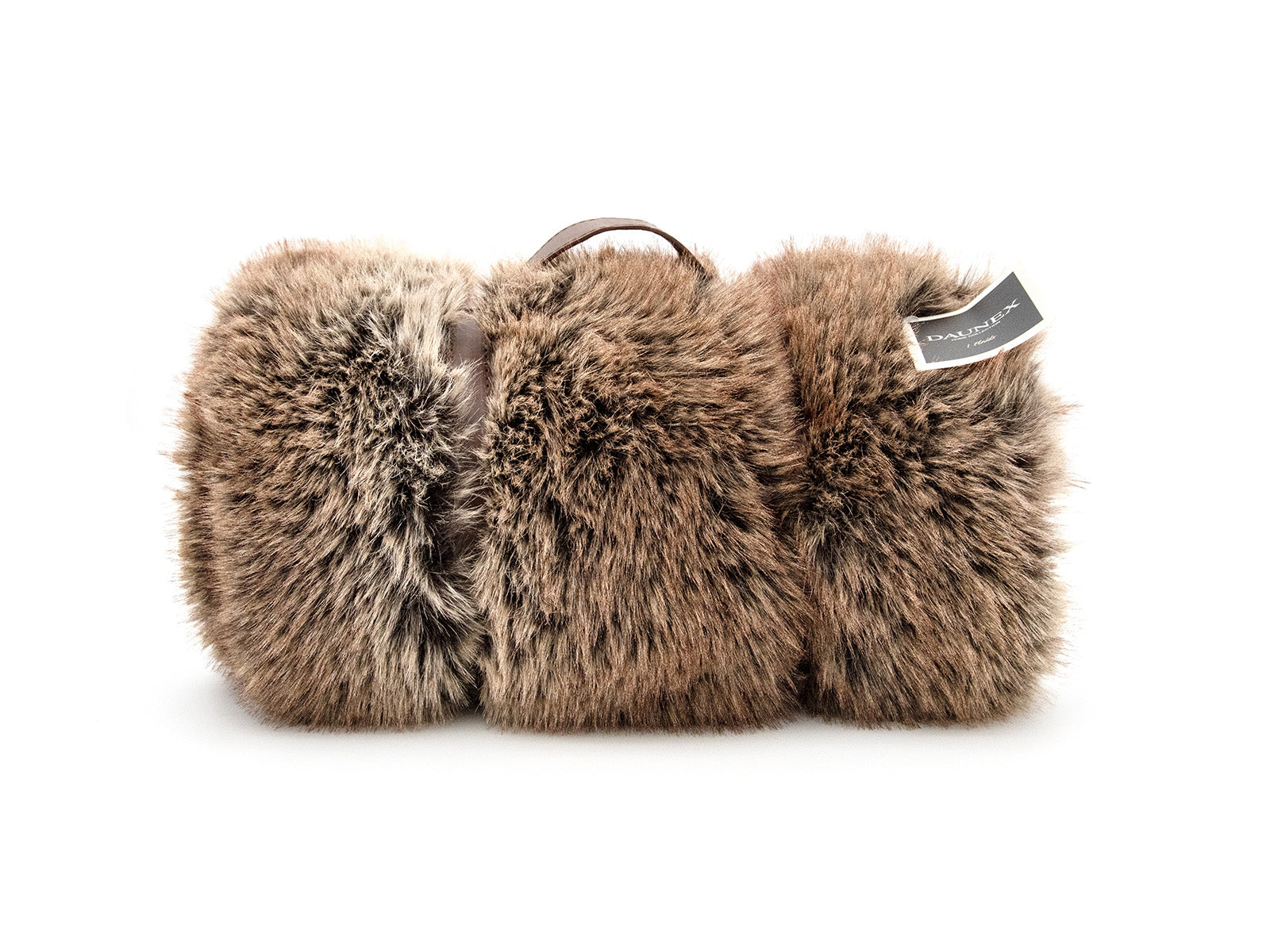 Plaid e coperta effetto pelliccia Daunex Fur Deluxe colore tortora confezione
