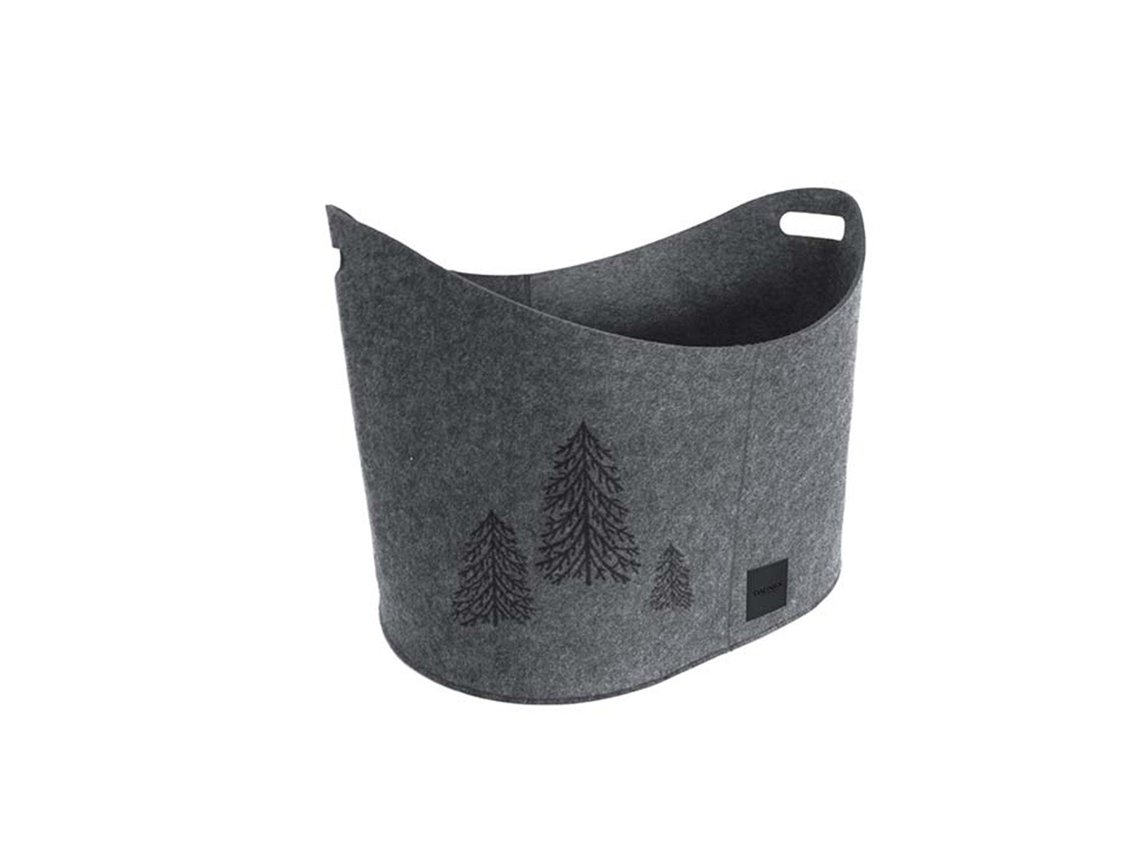 Porta legna in feltro daunex, abete colore antracite mod bag