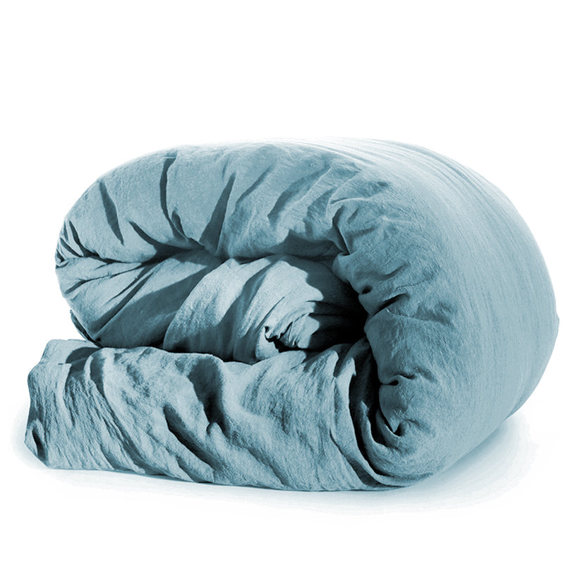 Sacco Copripiumino in Lino Loft 49 colore blu