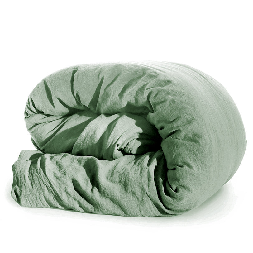 Sacco Copripiumino in Lino Loft 49 colore verde