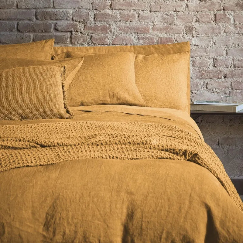 Completo copripiumino fazzini matrimoniale in lino-cotone, Incontri - Home Loves