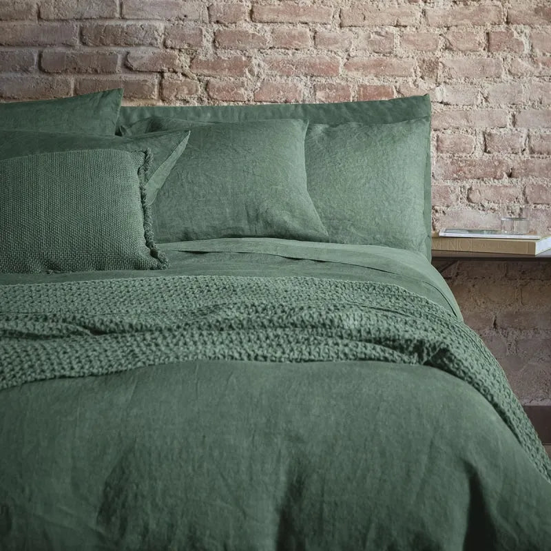 Completo copripiumino fazzini matrimoniale in lino-cotone, Incontri - Home Loves