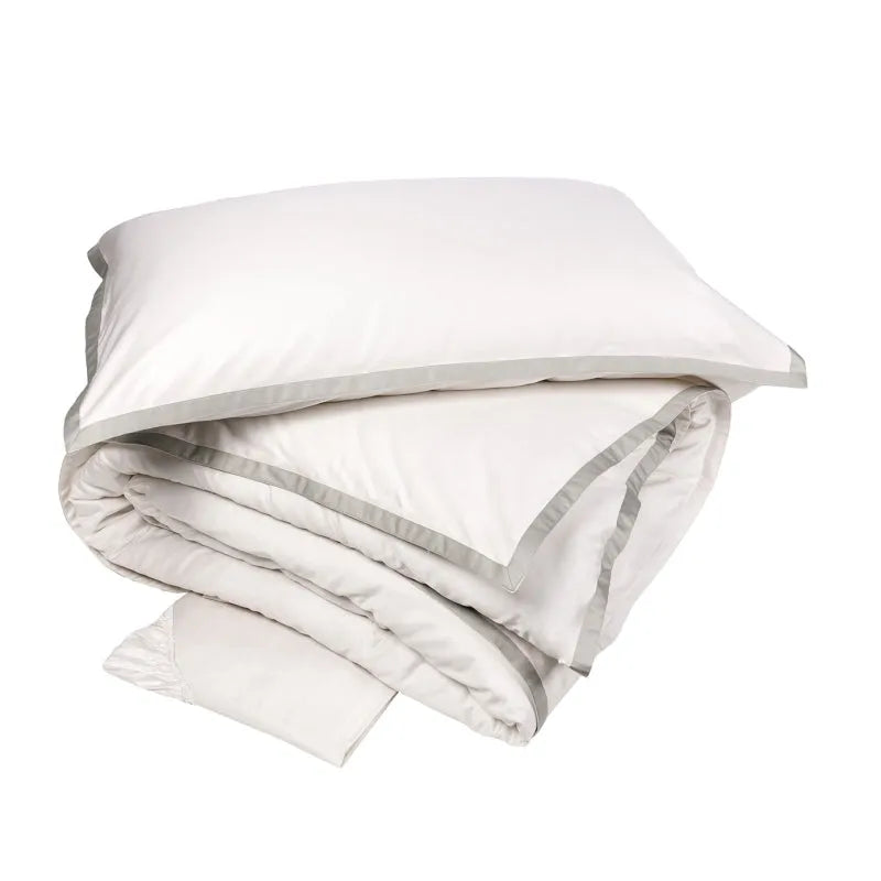 Completo copripiumino fazzini matrimoniale in puro percalle, hellen - Home Loves