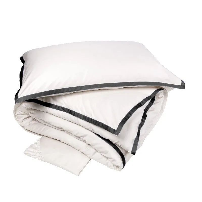 Completo copripiumino fazzini matrimoniale in puro percalle, hellen - Home Loves