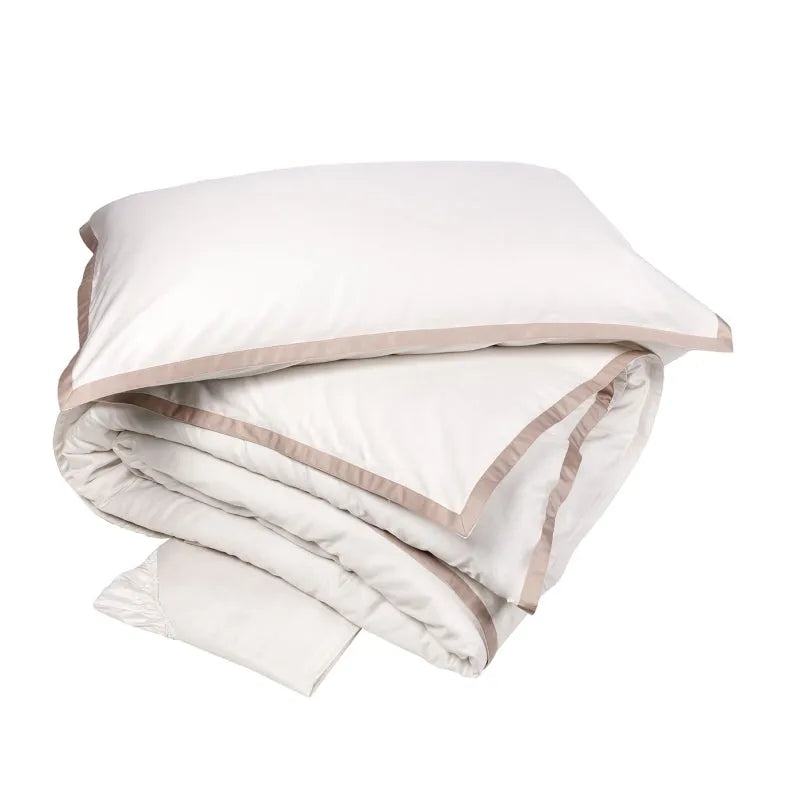 Completo copripiumino fazzini matrimoniale in puro percalle, hellen - Home Loves