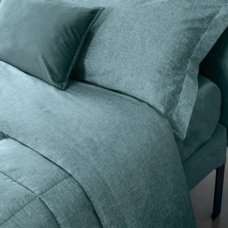 Completo copripiumino fazzini matrimoniale in raso di puro cotone, Baco - Home Loves